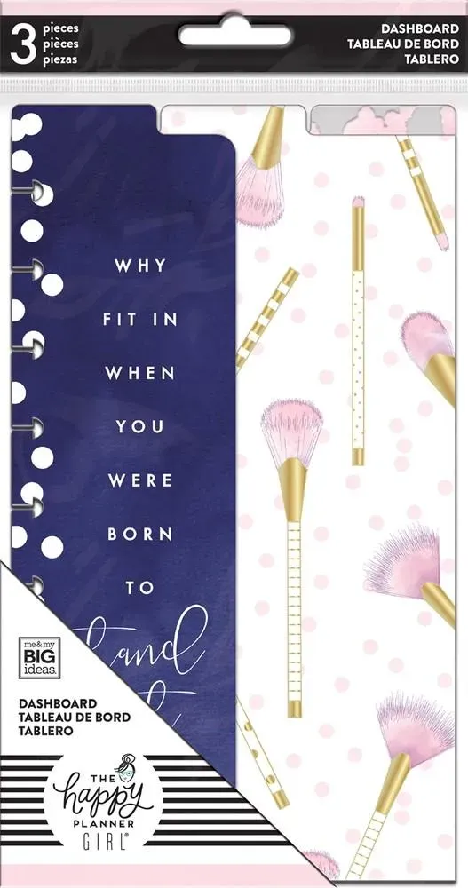 Happy Planner Glam Girl dashboards classic marque-pages