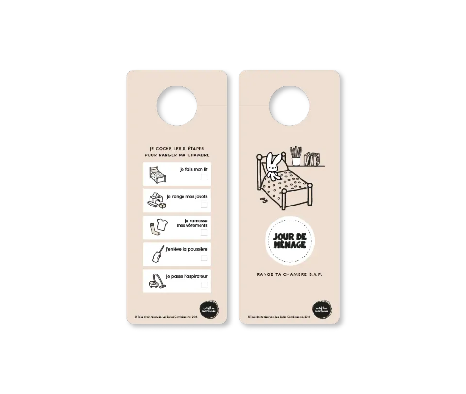 Les Belles Combines Petites Combines Ménage chambre accroche-porte