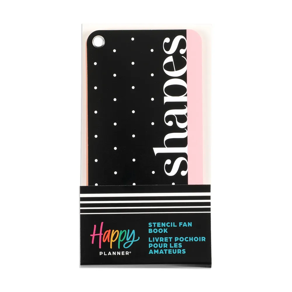 Happy Planner Shapes pochoirs éventail 5 feuilles drapeaux