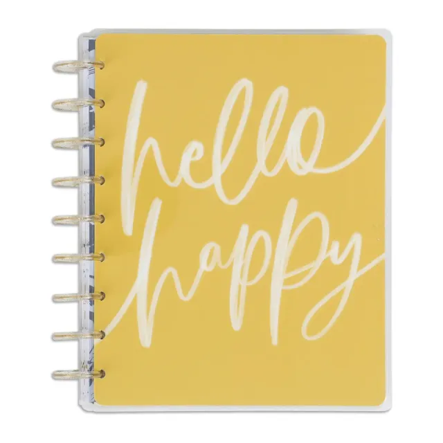 Happy Planner Hello Happy journal humeur guidé Classic jaune