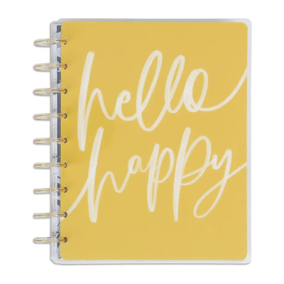 Happy Planner Hello Happy journal humeur guidé Classic jaune