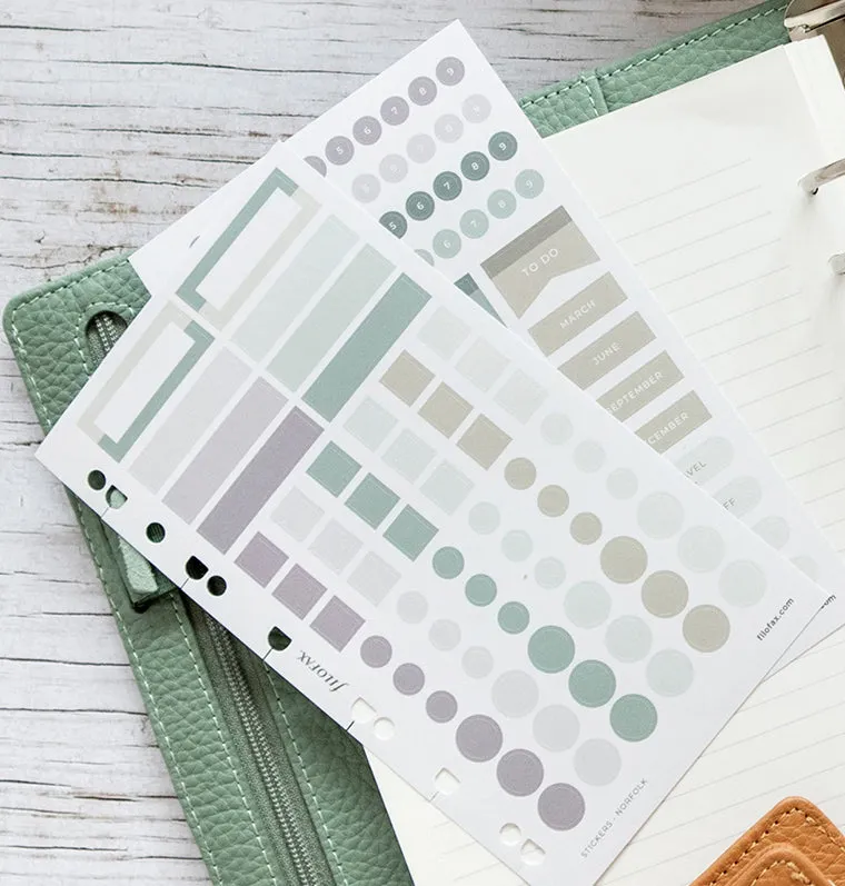 Filofax Norfolk autocollants 387 stickers repositionnables