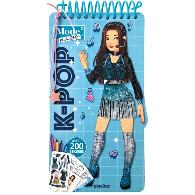 Frigobloc Mode Academy K-pop carnet créatif avec bracelet