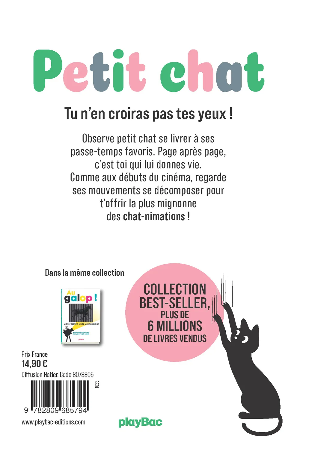 Frigobloc Petit Chat livre cinémagique éveil 0-3 ans