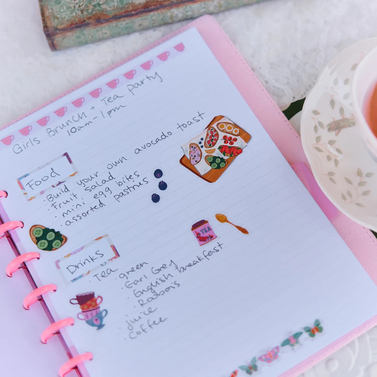 Happy Planner Polka Dot Blush carnet Classic 60 velours