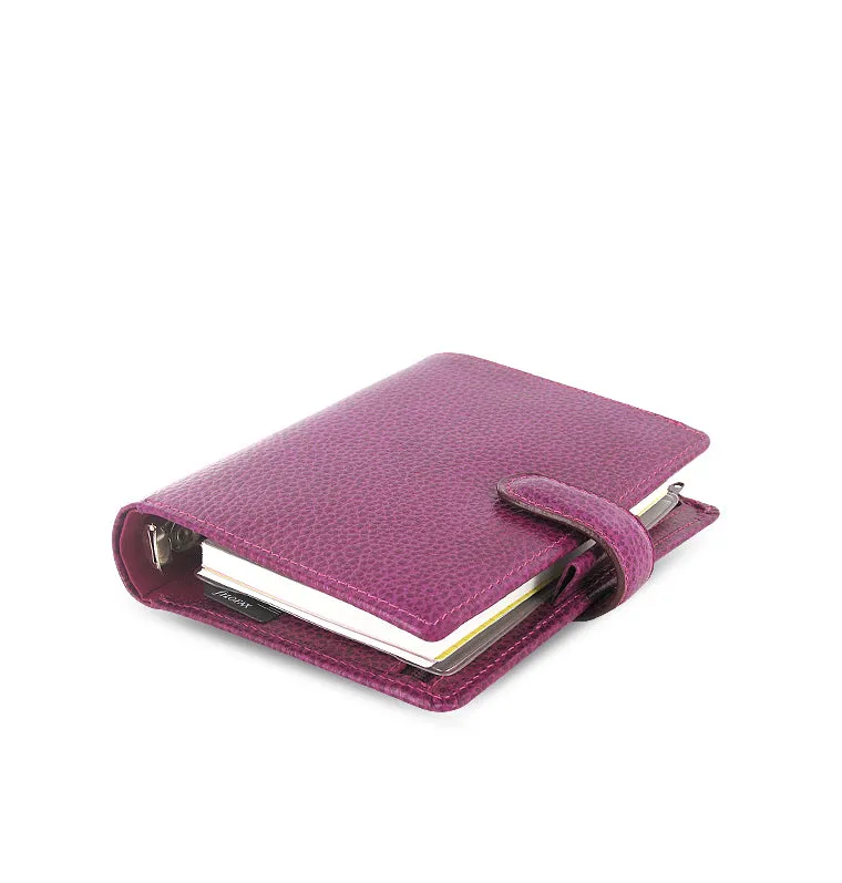 Filofax Finsbury organiseur pocket cuir framboise