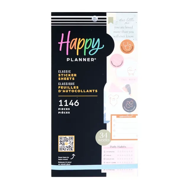 Happy Planner Baby on the Way stickers grossesse 1146