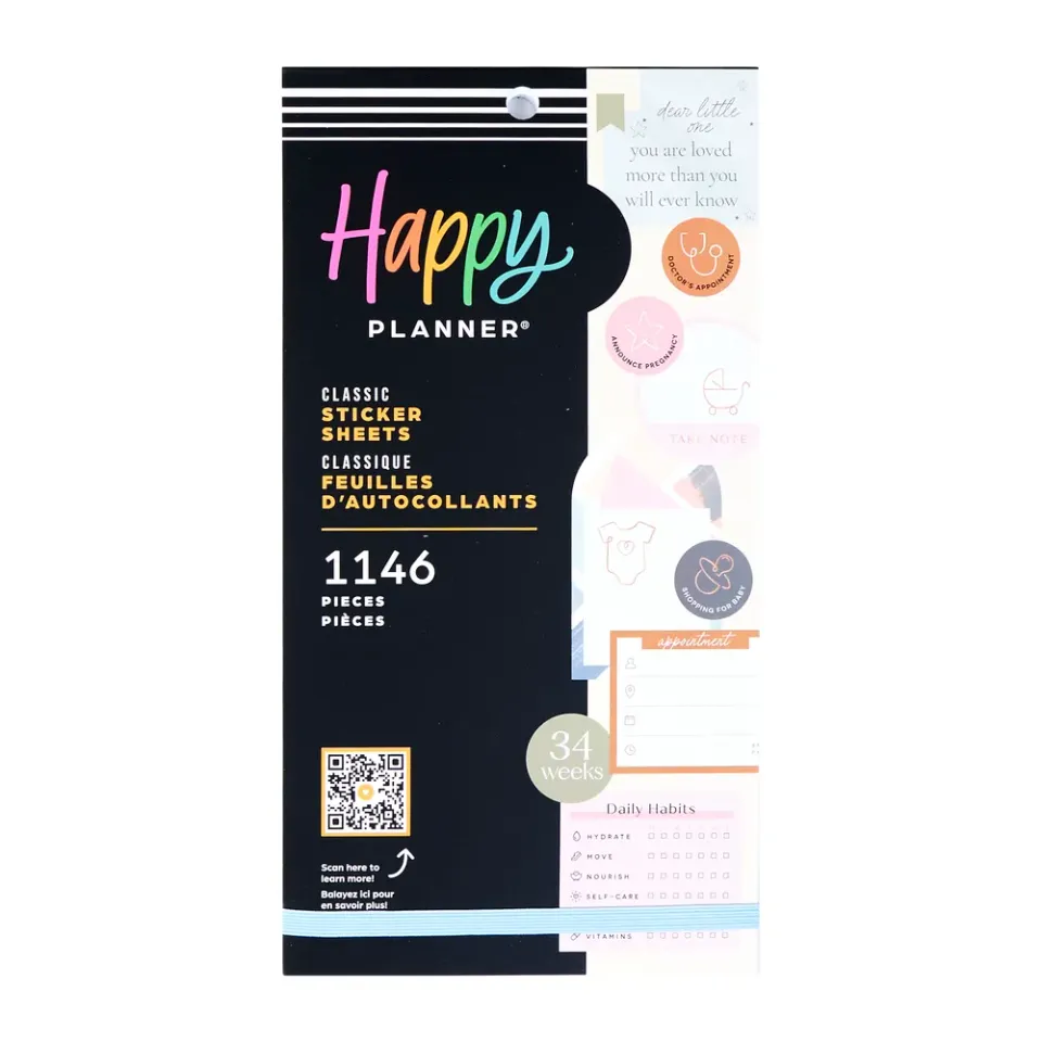 Happy Planner Baby on the Way stickers grossesse 1146