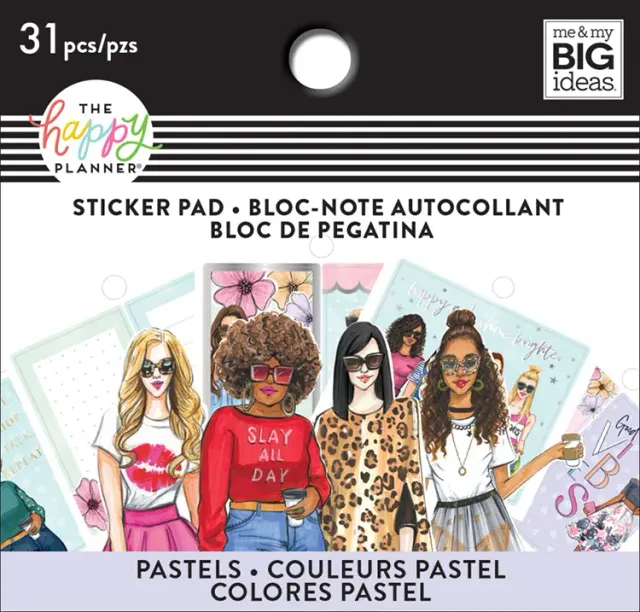 Happy Planner Rongrong Pastel mini stickers pad 31 pièces