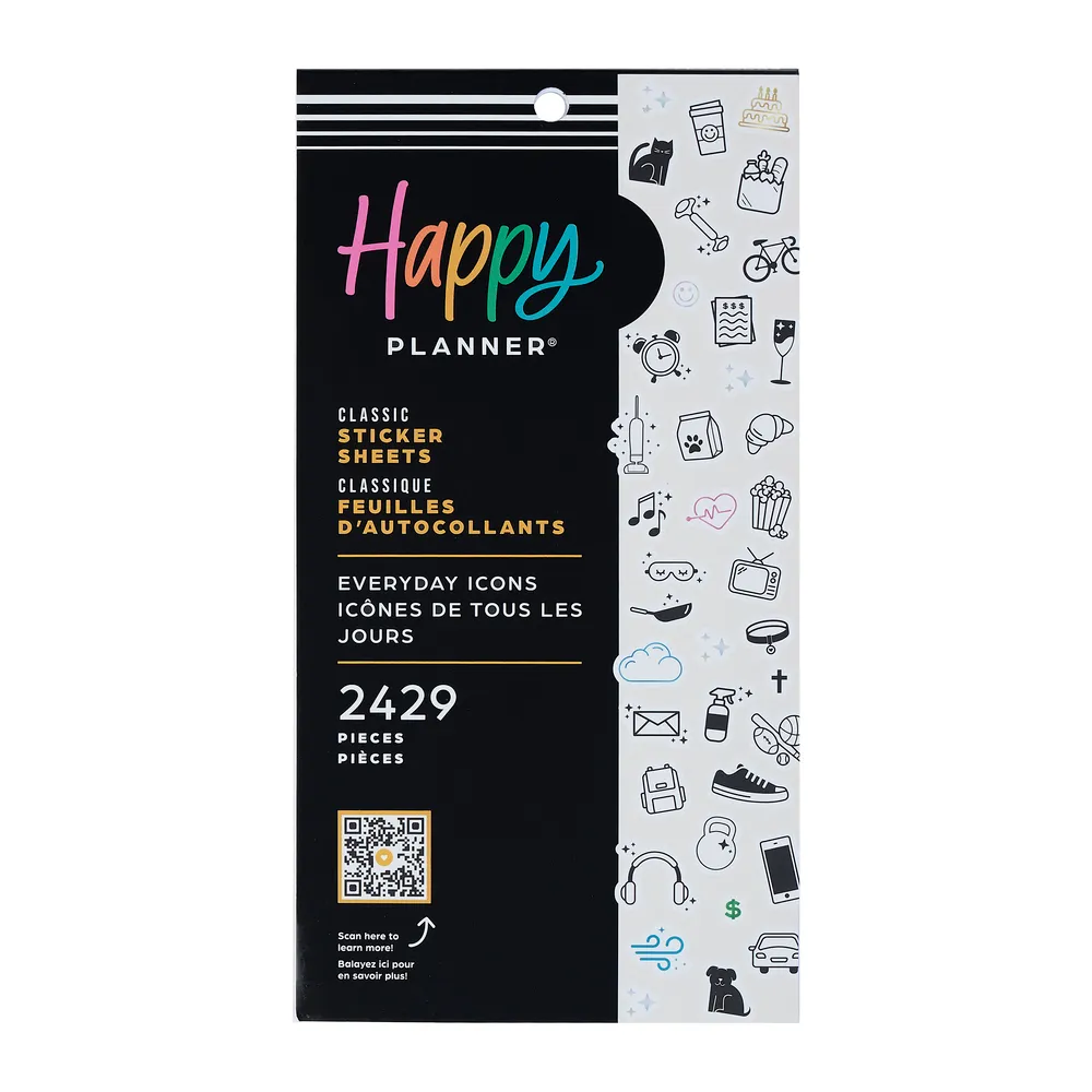 Happy Planner Everyday Neutral Icons stickers icônes neutres 2429