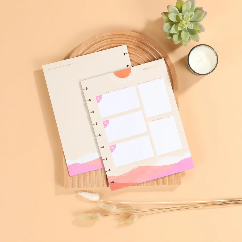 Happy Planner Organic Wellness recharge bien-être 40 feuilles