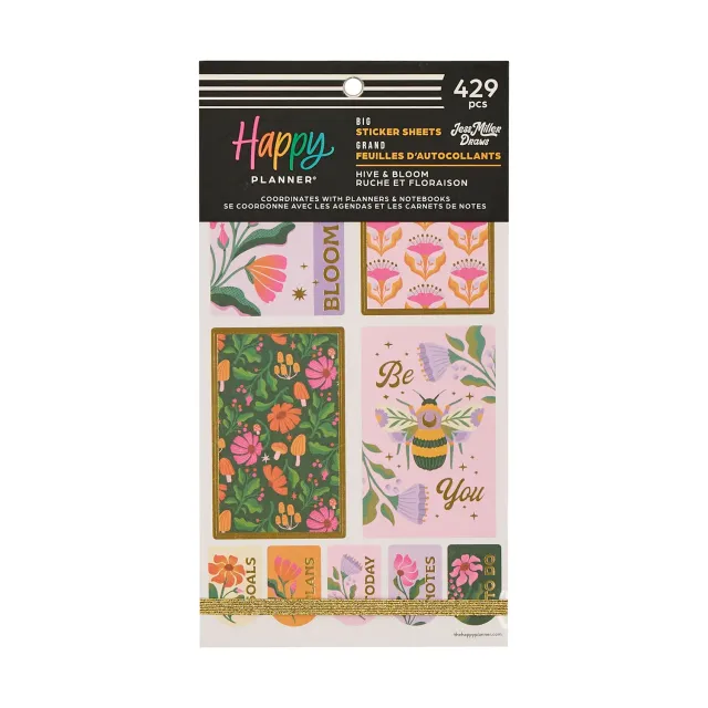 Happy Planner Hive Bloom stickers big value pack floral