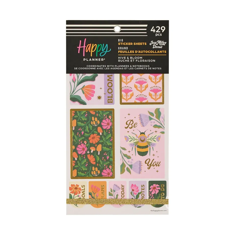 Happy Planner Hive Bloom stickers big value pack floral
