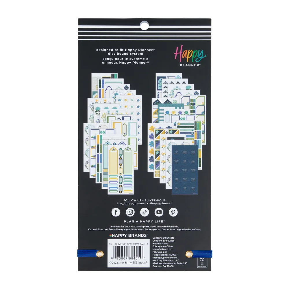 Happy Planner Exotic Borders stickers 658 bordures florales