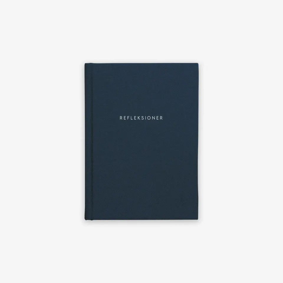Kartotek Refleksionsdagbog journal guidé danois bleu nuit
