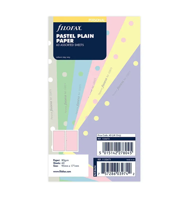Filofax Personal papier à lettres pastel neutre à anneaux