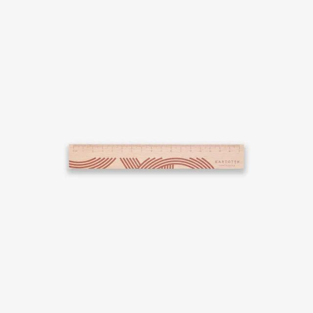 Kartotek 17 règle en bois 17 cm décorée