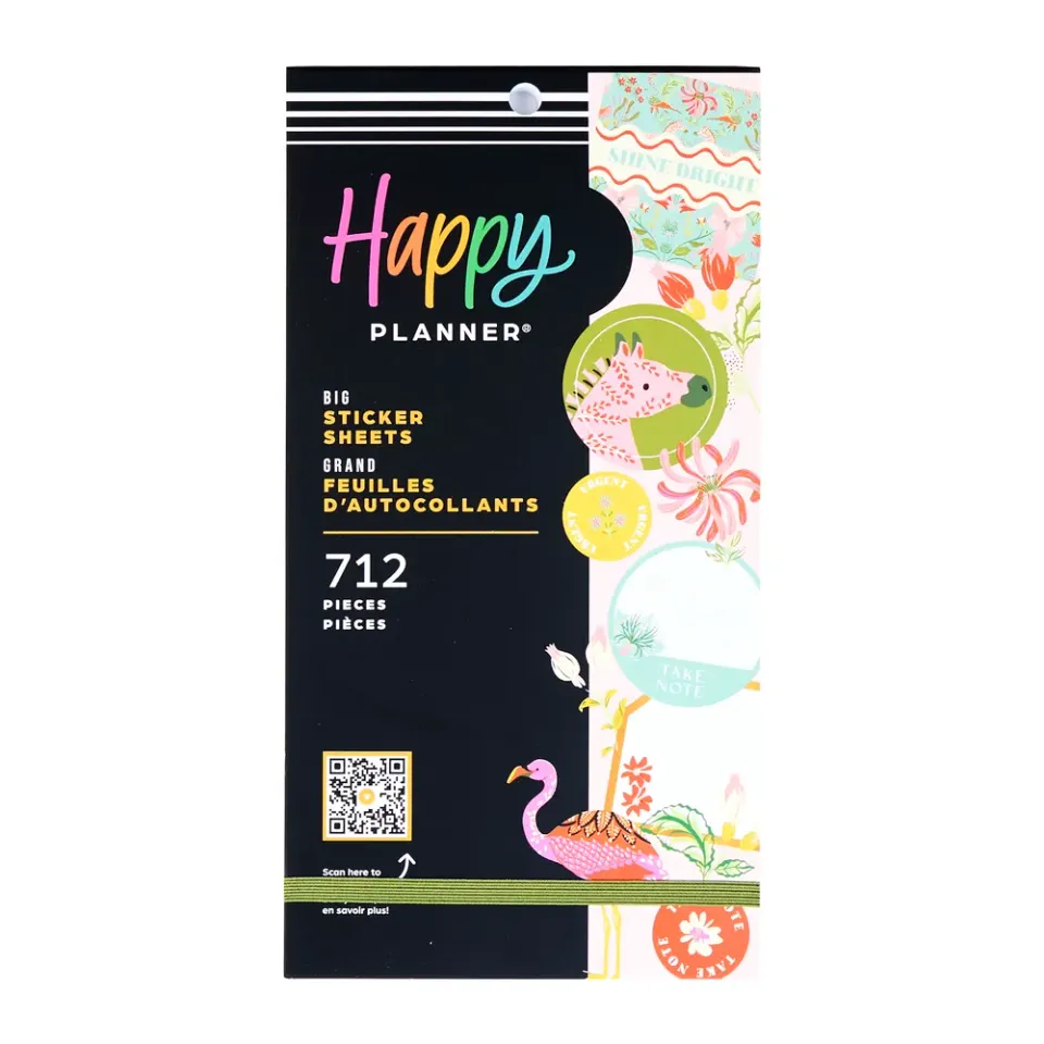 Happy Planner Lush Linens stickers Big 712 pièces 30 feuilles