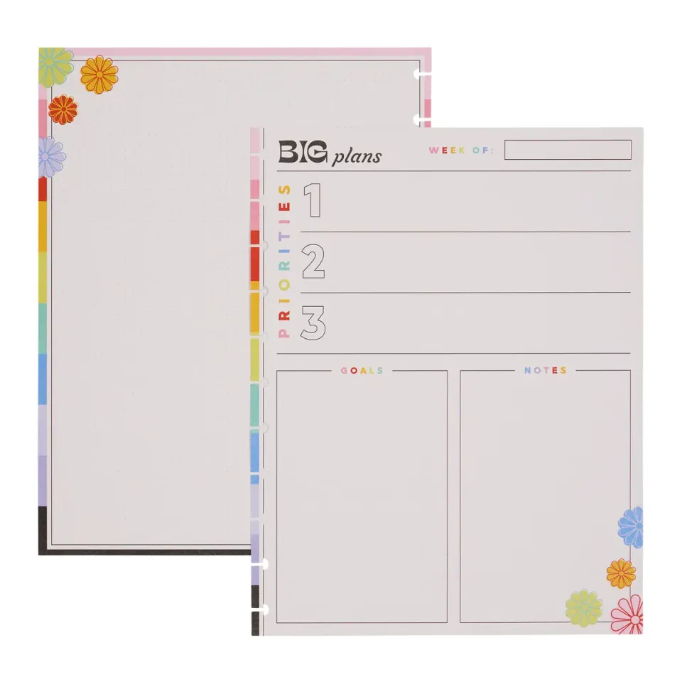 Happy Planner Happy Outlines papier recharge Big dashboard 40 dot grid