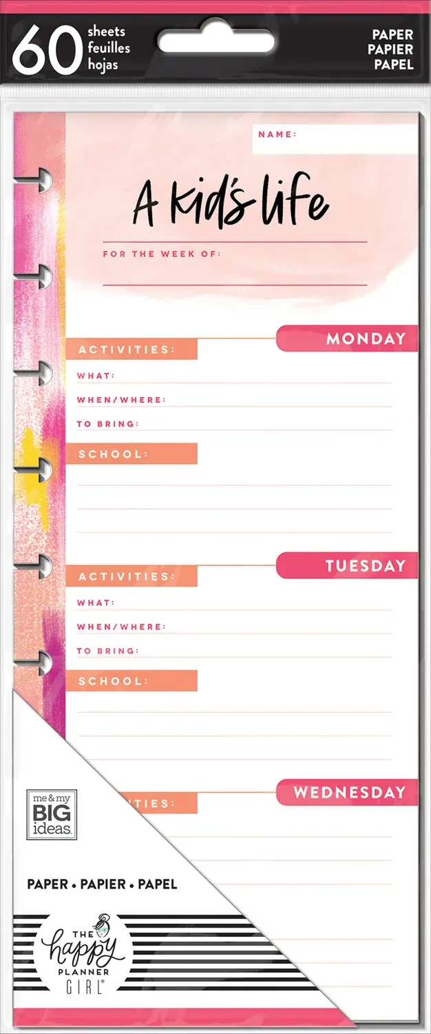 Happy Planner Super Mom papier Classic 60 feuilles
