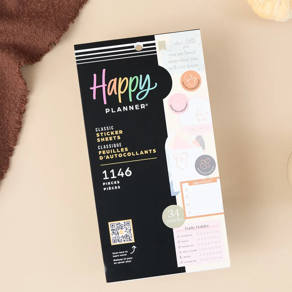 Happy Planner Baby on the Way stickers grossesse 1146