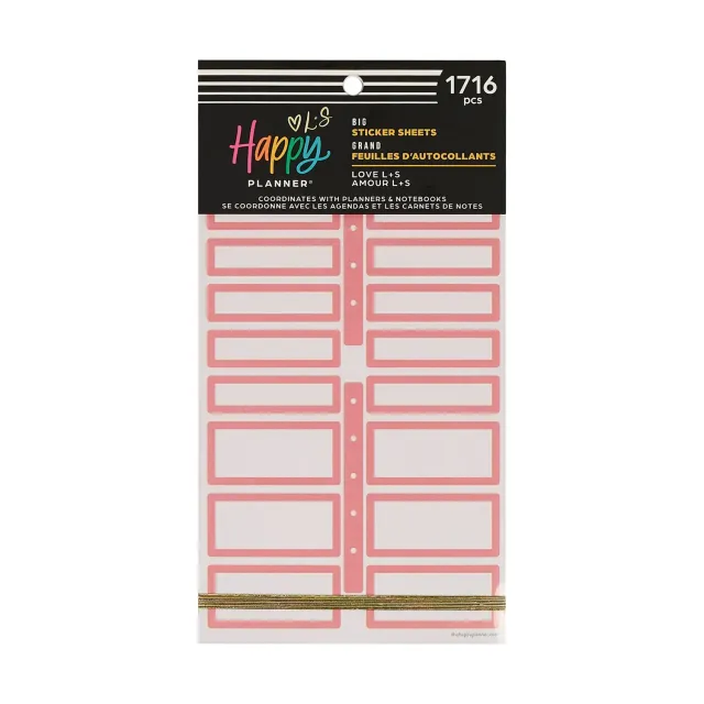 Happy Planner Love L+S Big Value Pack stickers couleurs