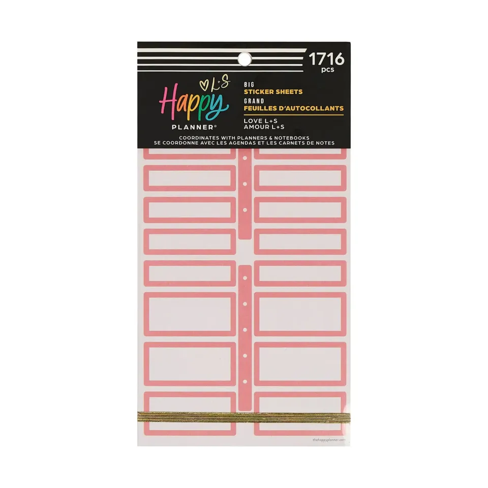 Happy Planner Love L+S Big Value Pack stickers couleurs