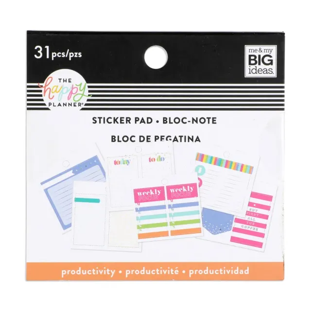 Happy Planner Productivity mini stickers 20 feuilles