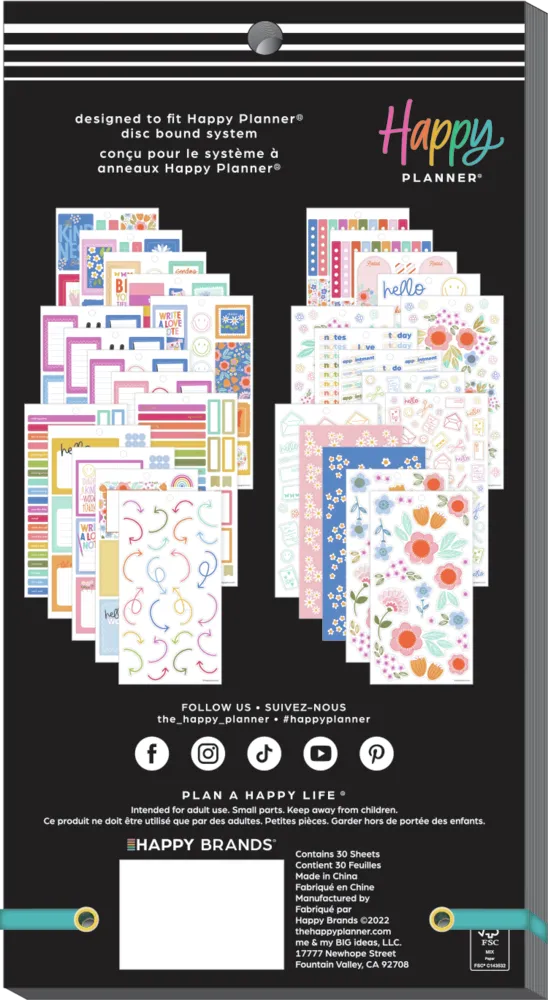 Happy Planner Mail Call stickers 893 motifs 30 planches