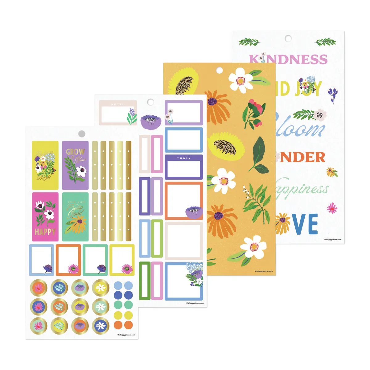 Happy Planner Brilliant Blooms Mini autocollants 811 floral
