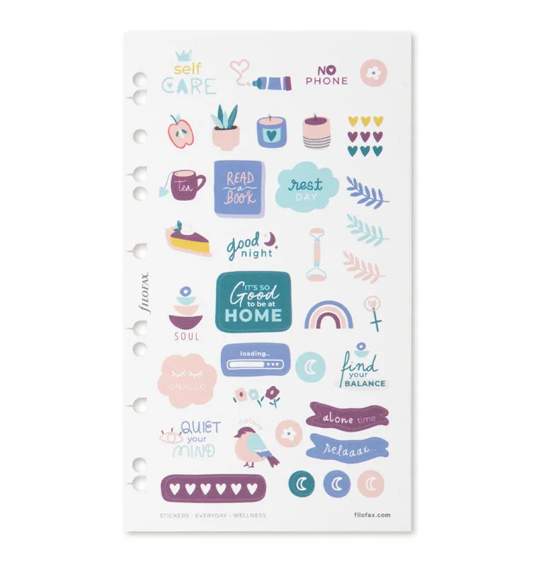 Filofax Everyday Wellness stickers 216 repositionnables