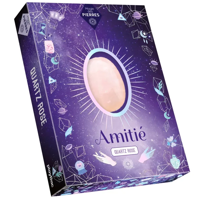 Magie des pierres Amitié quartz rose coffret enfant