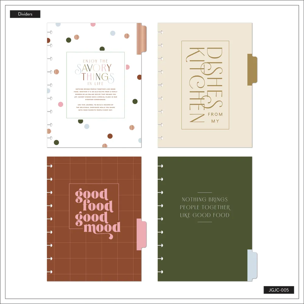 Happy Planner Savory Food journal recettes Classic 80 feuilles salé