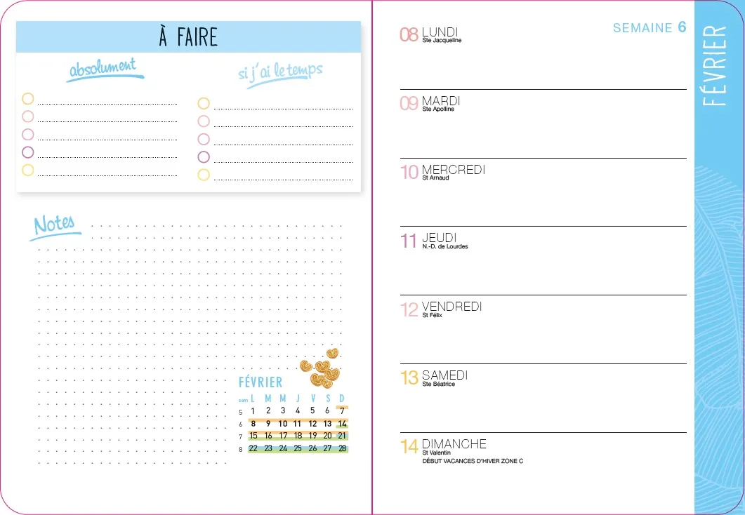 Frigobloc Famille organisée agenda de poche Bleu sept 2020-déc 2021