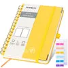 Poprun WH145P carnet à spirale ligné jaune clair papier épais