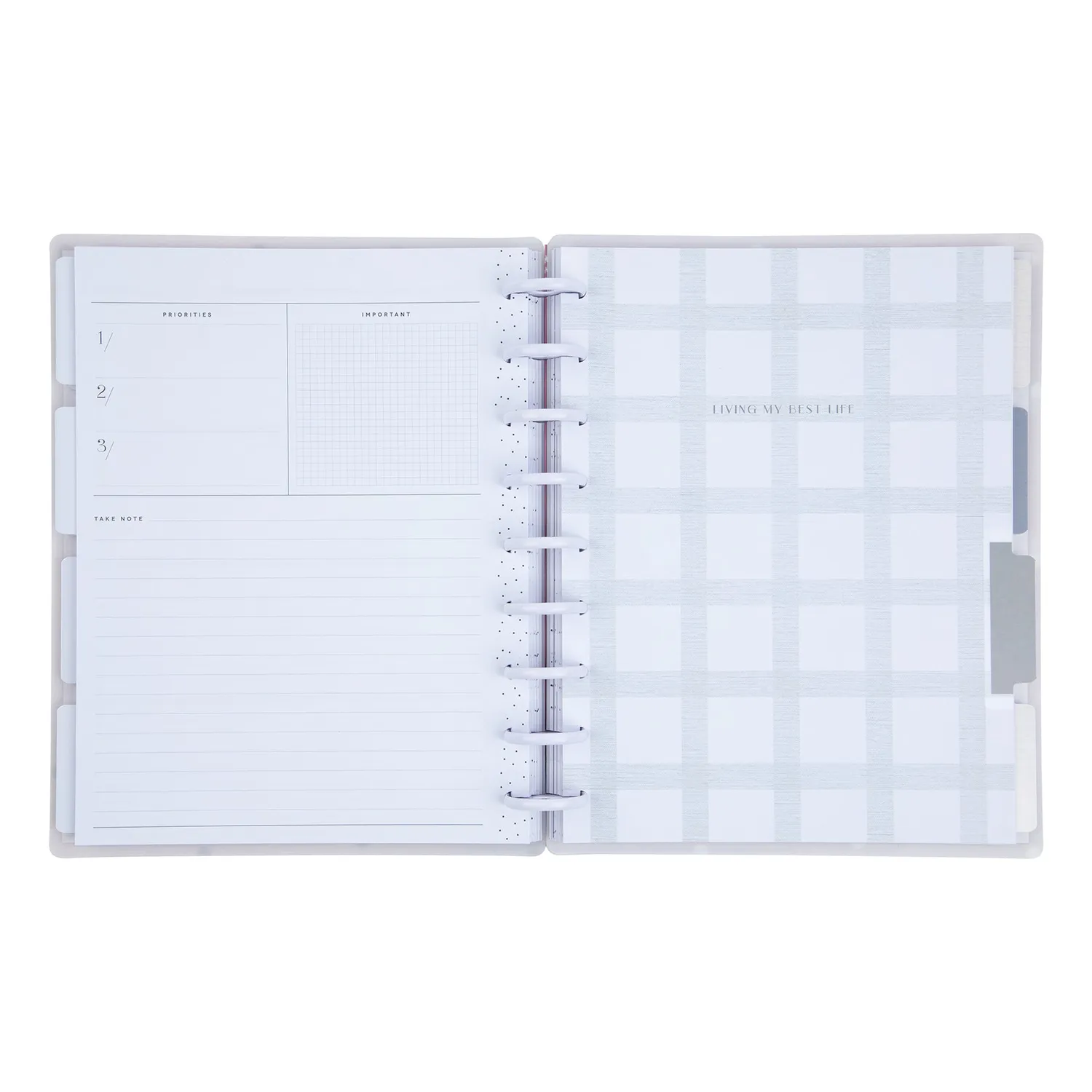 Happy Planner Hello Today planner non daté horizontal 12 mois