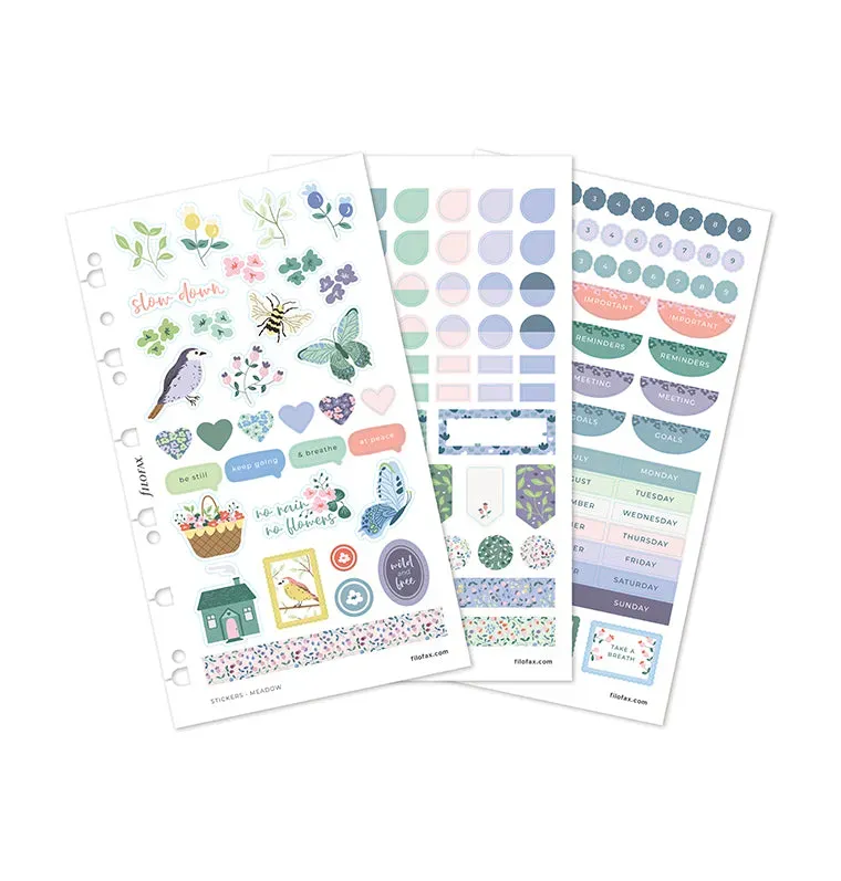 Filofax Meadow stickers décoratifs A5 Personal