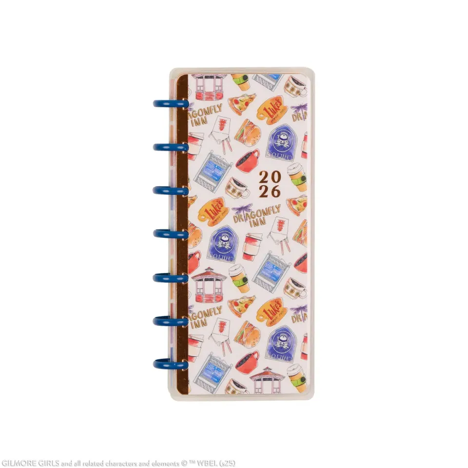 Happy Planner Gilmore Girls 2026 agenda skinny mini horizontal 12 mois