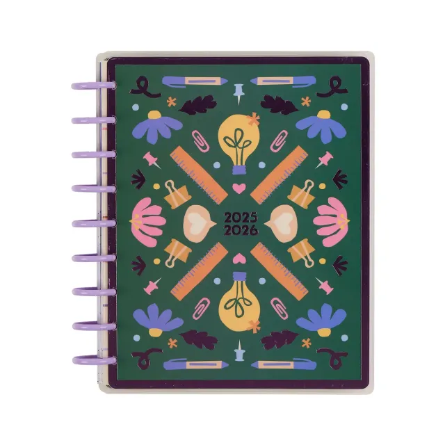 Happy Planner Heart Work planner professeur Classic 12 mois 2025-26