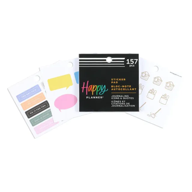 Happy Planner Journaling Icons Quotes mini stickers 157 citations