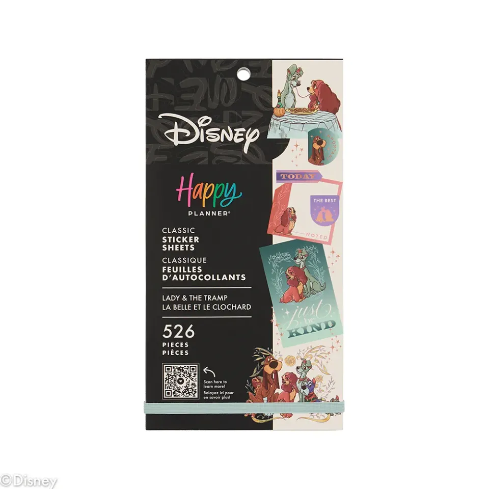 Happy Planner La Belle et Clochard stickers 526 autocollants
