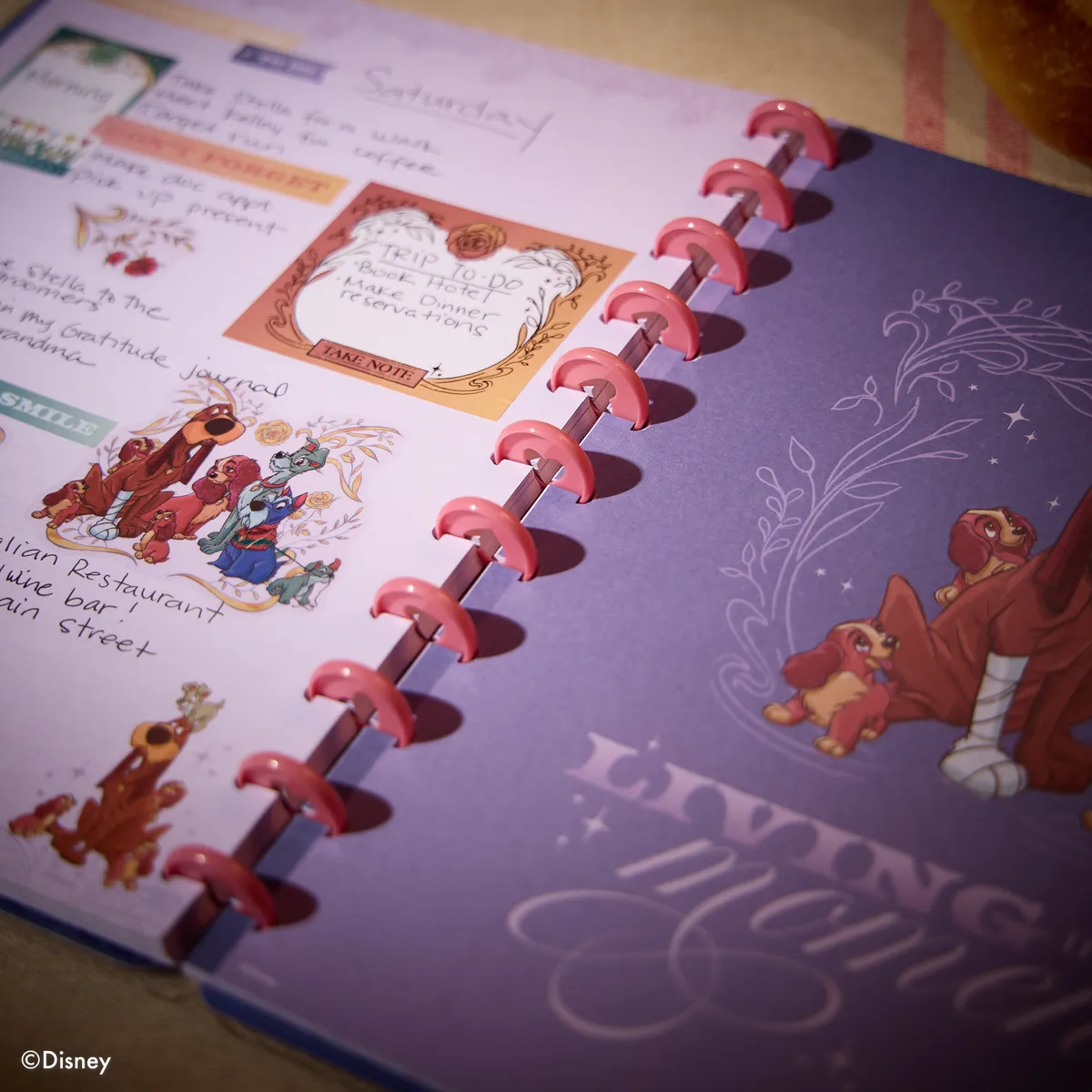 Happy Planner Disney Lady Tramp Big carnet pointillé 60 feuilles
