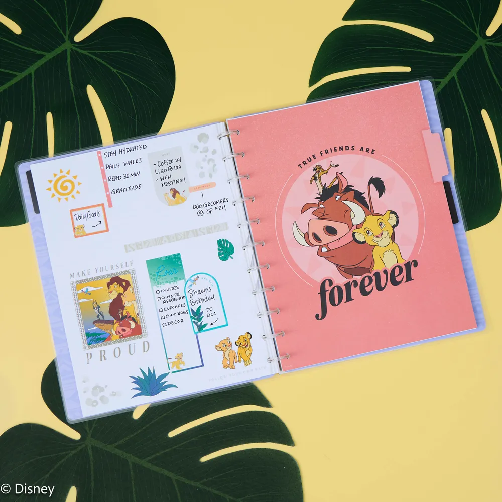 Happy Planner Disney Roi Lion Embrace Your Wild carnet Big pointillé