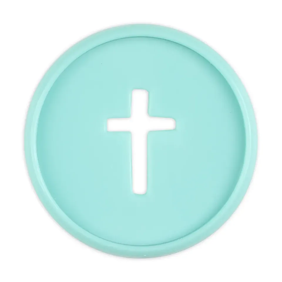Happy Planner Cross Cutout disques teal medium 11 pièces