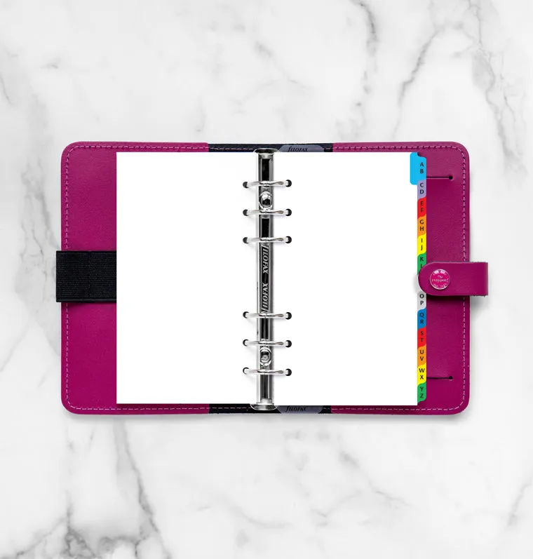 Filofax Classic intercalaires A-Z Personal multicolore