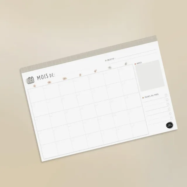 Les Belles Combines Mon mois bloc-notes mensuel 50 pages 21,4 cm