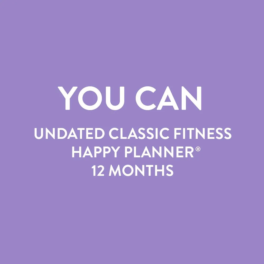 Happy Planner You Can Fitness agenda classique non daté 12 mois