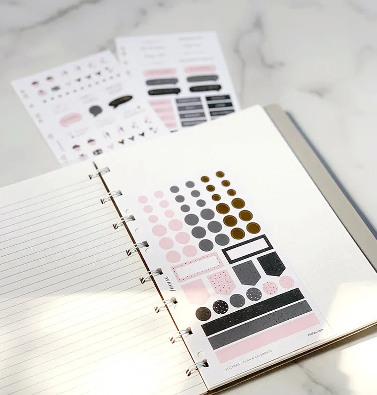 Filofax Confetti stickers agenda A5 Personal repositionnables