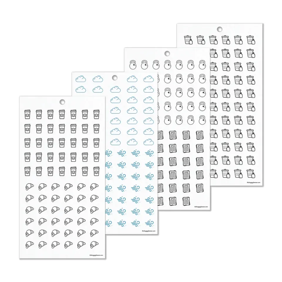 Happy Planner Everyday Neutral Icons stickers icônes neutres 2429
