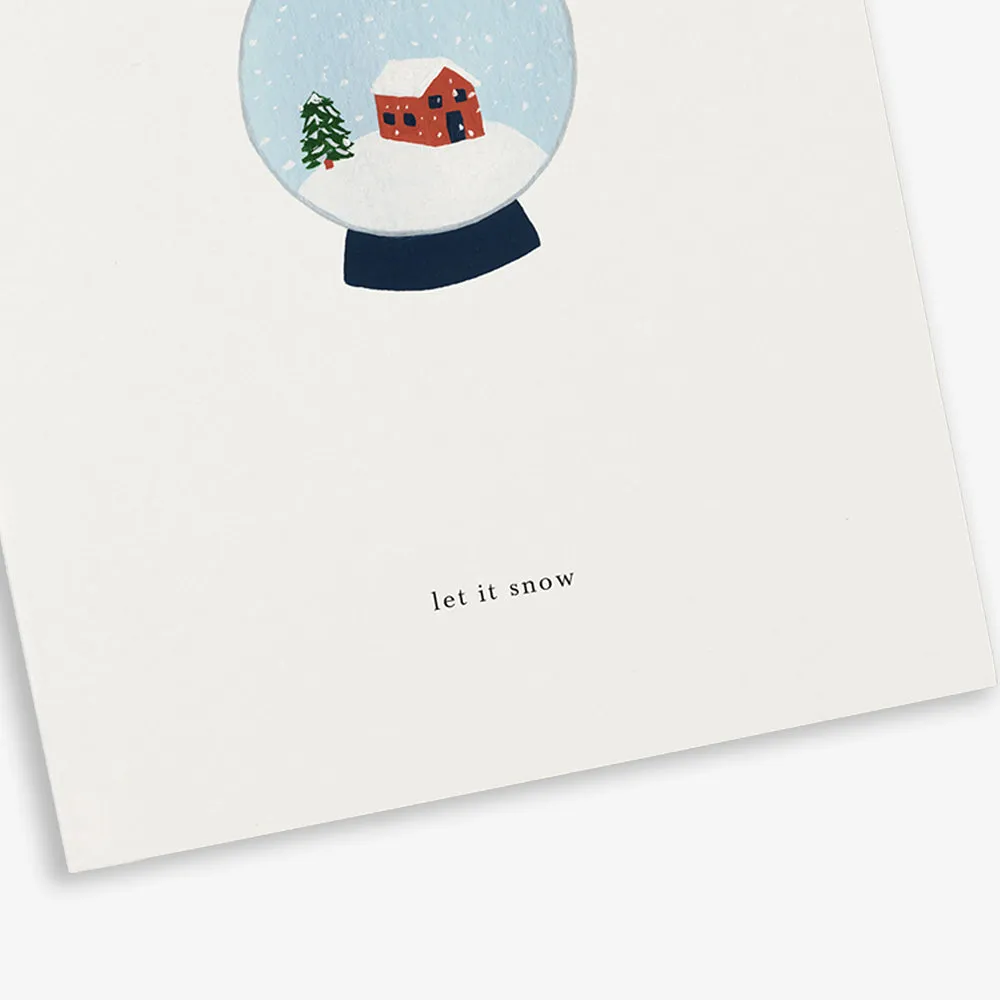 Kartotek Snowglobe carte de Noël let it snow